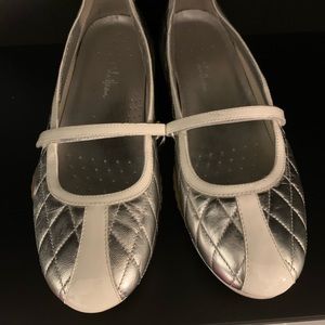 Cole Haan Air Beau Mary Jane Silver Metallic Flats